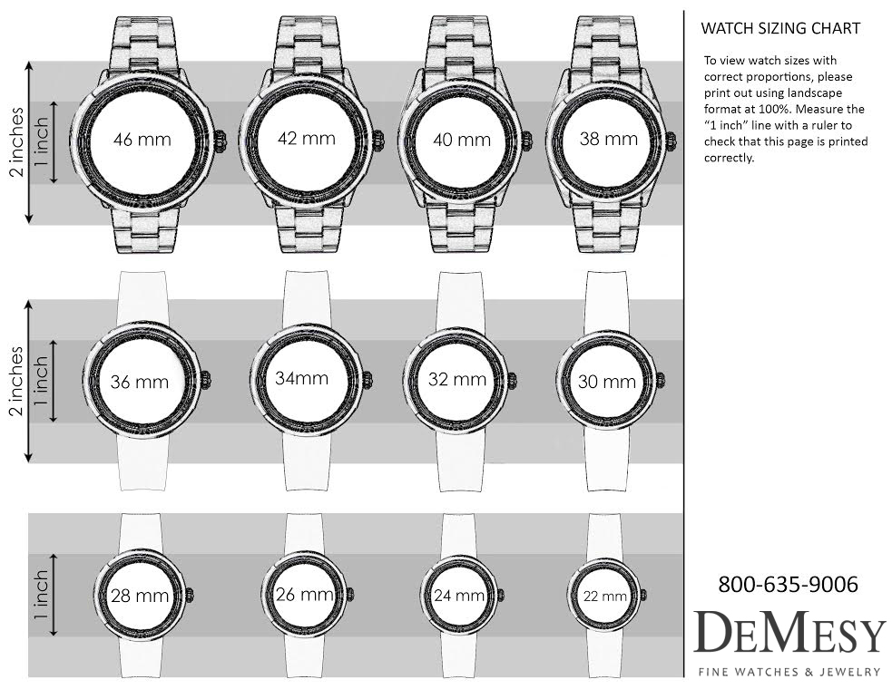 Watch Sizing Guide from Demesy.com